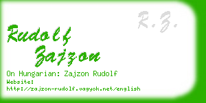 rudolf zajzon business card